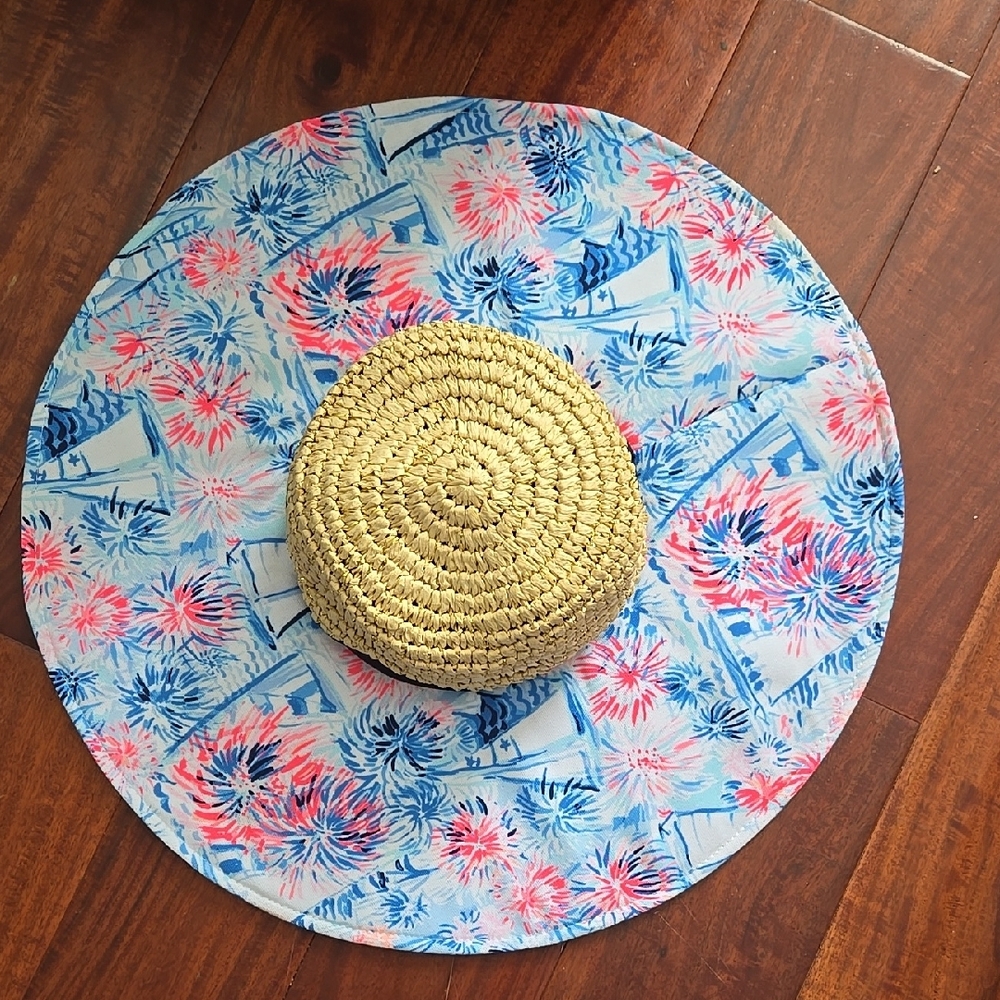 Colorful Floral Wide Brim Hat